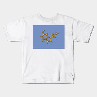 Golden Serotonin Molecule Kids T-Shirt